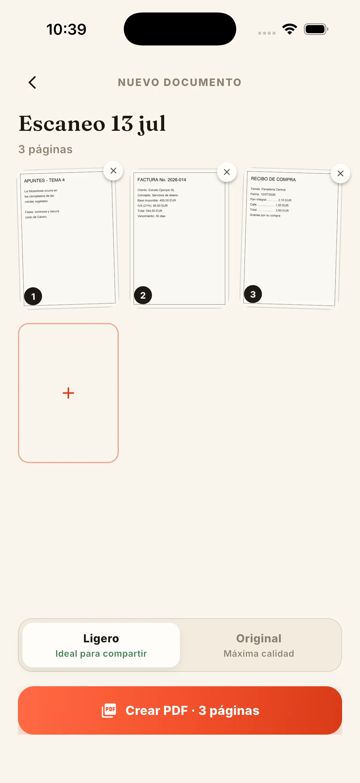 Revisión de páginas antes de crear el PDF en RollBind