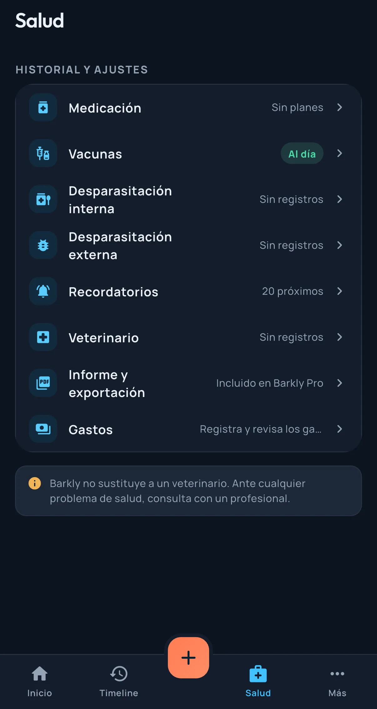 Sección de salud de Barkly con peso, vacunas y medicación